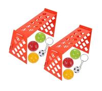 TOYZFRIENDY 2 Sets Mini Soccer Field Parrot Training for Budgie and Similar Birds Stimulating Bird Intelligence and Physical Exercise Creative Pet Football Playground for Mental Random Color