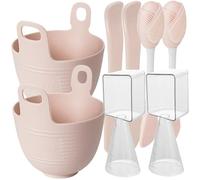 TOYZFRIENDY 2 Sets Silicone Facial Mask Mixing Bowls and Brushes DIY Face Mask Tool Kit for Women Lightweight Portable Beauty Applicator for Home Skincare and Travel Use