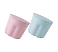 TOYZFRIENDY 2 Sets Silicone Makeup Brush Cleansing Bowl with Textured Surface for Gentle Cleaning of Brushes and Sponges Compact Cosmetic Cleaning Box for Easy Maintenance