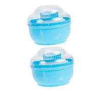 TOYZFRIENDY 2 Sets Talcum Powder Puff Boxes with Handle Powder Case for Even Application Easy One-handed Use Blue