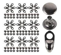 TOYZFRIENDY 20 Pairs Detachable Alloy Shoe Buckles for Hiking and Climbing Boots Secure Metal Boot Hooks with Rivets for Sports Shoes Lightweight Lace Locking Clips for Outdoor Work and