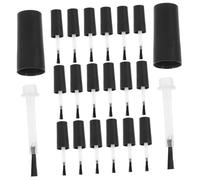 TOYZFRIENDY 20 pcs Liquid Nail Polish Brush Replacement with Caps Soft Bristle Gel Polish Bottle Covers for Even Application Durable and Material Easy to Replace