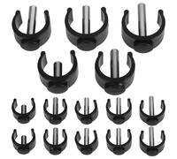 TOYZFRIENDY 20pcs Adjustable Walking Stick Climbing Stick Replacement Parts with Telescopic Lock Pins for 22/25/28mm Tubes, C-Shaped Cane Clamp Holder Set for Secure Walker and Crutch Hand