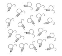 TOYZFRIENDY 20pcs Cage Door Spring Hooks Premium Steel Fixed Hangers for Rabbit Hamster Bird Cages with Pull Ring Design Easy Open Lock Clips Security and Escape Prevention