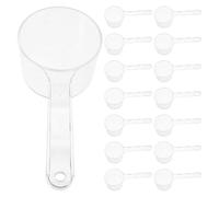 TOYZFRIENDY 20pcs Clear Plastic Graduated Measuring Spoons with Long Handles Accurate Teaspoon Scoops for DIY Facial Masks Skincare Powder and Liquid Mixing Portable Multi-use Scale Measuring