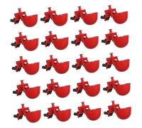 TOYZFRIENDY 20PCS Red Adjustable Automatic Poultry Water Drinkers Cups for Chickens Quail Pigeons Durable Drinking Bowls for Home and Commercial Farms Random Color