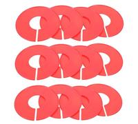 TOYZFRIENDY 20pcs Red Plastic Dividers for Clothing Racks Round Closet Labels for Wardrobe Organization Easy Slot Installation Rings for Hanging Clothes Retail and Home Closets