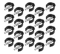 TOYZFRIENDY 20pcs Rolling Walker Parts Crutch C-Shape Cane Clamp Small Metal c Clamp Walker Pin Lock Brackets Walking Stick Holder Clips Accessoires De Verrouillage Black