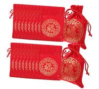 TOYZFRIENDY 20pcs Silk Drawstring Bags Lightweight Gift Pouches for Year Wedding Favor Candy Packing with Easy Open Close Design