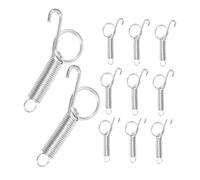 TOYZFRIENDY 20pcs Spring Latch Door Hook for Rabbit Cages Metal Tension Spring Latches for Small Animal Cage Doors Fixed Hooks for Bird Cat