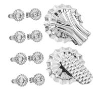 TOYZFRIENDY 20pcs Vintage Metal Clip Candle Holders for Christmas Tree Decoration Rustic Silver Candlestick Bases with and Swallowtail Clips Suitable for Home Hotel and Restaurant Use