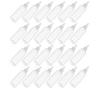 TOYZFRIENDY 24pcs Clear Pet Squeeze Bottles with Twist Top Nozzle for Precise Dispensing Leakproof Plastic Applicator Containers for Glue Lotion Hair Dye Craft Paint Storage