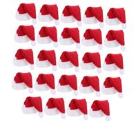 TOYZFRIENDY 24pcs Mini Christmas Lollipop Hats Red White Candy Covers Washable Reusable Party Accessories Festive Decoration for Treats