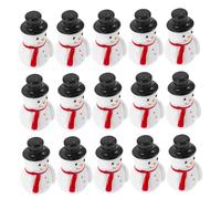 TOYZFRIENDY 24Pcs Miniature Resin Snowman Figurines with Top Hat, Small Tiny Snowmen Ornaments for Christmas Party Favors, Winter DIY Crafts, Dollhouse and Garden Decoration