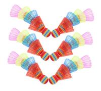 TOYZFRIENDY 24pcs Plastic Badminton Shuttlecocks with Large Head Design Foam Plastic Material Colorful Indoor Outdoor Sports Birdies for Beginners Stable High Speed Practice