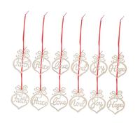 TOYZFRIENDY 24pcs Unfinished Wooden Christmas Ornaments Hollow Carved Hanging Pendants for Tree Window Fireplace Decoration DIY Craft Home