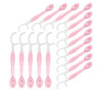 TOYZFRIENDY 25pcs Disposable Travel Toothbrush Set with Pre-Pasted Bristles, Floss Toothpick Design, Soft Tongue Scraper, Portable Mini Toothbrushes with Peach Flavor