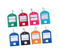 TOYZFRIENDY 25Pcs Portable Flat Plastic Key Ring Tags with Hanging Labels for Key Organization Lightweight Keychain for Landlords Hotels Agents Reusable and Secure Closure