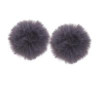 TOYZFRIENDY 2pcs 1cm Microphone Windscreen Muff Mic Wind Cover Protective Shield for Lavalier and Headset Mics, Grey Windproof Foam Covers Suitable for Recording and Interview Use