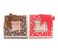TOYZFRIENDY 2Pcs 9-Grid Chocolate Box Set in Dark and Crimson 12X12X4Cm Candy Packing Boxes with Window for Wedding, Valentine’s Day, Birthday Packaging