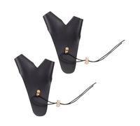 TOYZFRIENDY 2PCS Adjustable Non-slip Archery Gloves with Fake Leather Hand and Finger Guards for Hunting Practice and Traditional Recurve Shooting Outdoor Protective Arm Guards