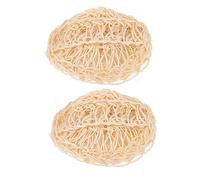 TOYZFRIENDY 2Pcs Beige Shower Scrubbers Mesh Bath Balls for Gentle Exfoliating and Foaming PE Material Body Brush for Bathing Hotels and Daily Use