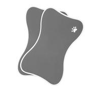 TOYZFRIENDY 2pcs Bone Shaped Dog Mat with Nonslip Base Puppy Feeding Placemat for Cats and Dogs Clean Pet Bowl Rug Protecting Floors Suitable for Indoor and Outdoor Use