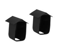 TOYZFRIENDY 2pcs Camera Protector Covers for Outdoor Housing Rainproof Silicone Case Black with Wide-angle Design for Clear Monitoring