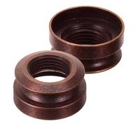 TOYZFRIENDY 2pcs Copper Acoustic Guitar End Pin Button Replacement Tail Nail Cap with Pickup Socket Cover, 3/8-32 Thread Strap Tailpiece Adapter for Instrument Maintenance