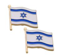 TOYZFRIENDY 2pcs Creative Israel Flag Lapel Pins Lightweight Brooches for Men Women Patriotic Badge Souvenir for Party Memorial and International Travel Accessories