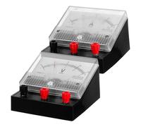 TOYZFRIENDY 2PCS Dc Ammeter Voltmeter Set Portable Physics Classroom Equipment Plastic Electric for Precise Voltage and Measurement