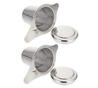 TOYZFRIENDY 2Pcs Double Handle Stainless Steel Tea Strainer High Temperature Resistant Tea Filter Fine Mesh