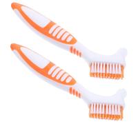 TOYZFRIENDY 2pcs Double-sided Turtle Shell Cleaning Brush Portable Dirt Remover Brush for Aquatic and Land Turtles Orange Mini Household Shell Cleaner