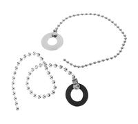 TOYZFRIENDY 2PCS Drum Cymbal Chain Set Alloy Sizzle Extension Replacement for Jazz Drum Kit Ride and Crash Cymbals Silver and Black Percussion Accessory with Hissing Effect for Music