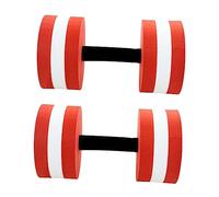 TOYZFRIENDY 2pcs EVA Floating Swim Dumbbells for Women Men Water Barbells with Strong Buoyancy Comfortable Grip Aquatic Fitness Weights for Pool Aerobics Red