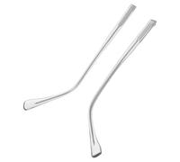 TOYZFRIENDY 2pcs Eyeglasses Arms Replacement Metal Eyewear Frame Temple Replacement Prevent Slipping Easy DIY Installation 5.51x1.18x0.28in Classic Retro Look at Home Repair Kit