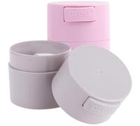 TOYZFRIENDY 2pcs Eyelash Glue Container Lash Extension Storage Jars with Strong Seal and Dehumidification Effect Compact Lightweight Lash Bond Seal for Freshness Preservation Pink and Grey