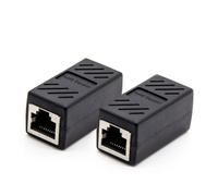 TOYZFRIENDY 2pcs Female to Female Network Cable Coupler Adapter Connector Inline Ethernet Extension Joiner for Lan Cable Connection Black Plastic Converter