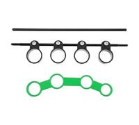 TOYZFRIENDY 2pcs Finger Expansion Trainer Set for Guitar and Piano, Adjustable Large Black Expander Medium Green Fixed Span, Finger Stretcher for Beginner Practice and Chord Training