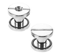 TOYZFRIENDY 2pcs Flathead Scuba Backplate Screws in Bright Chrome for Diving Gear Secure Mounting, Replacement Screws for Scuba Back Plate and Harness Accessories