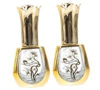 TOYZFRIENDY 2pcs Glass Spray Bottles Refillable Perfume Atomizers with Elegant Carved Design for Travel Fragrance Storage and Portable Toiletries