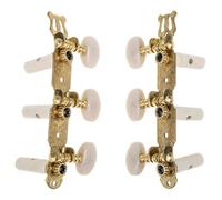 TOYZFRIENDY 2Pcs Golden Guitar Machine Heads Replacement Tuning Pegs for Acoustic and Classical Guitars - Metal Gold Plating, Easy to Disassemble, Comfortable Touch Head Tuners