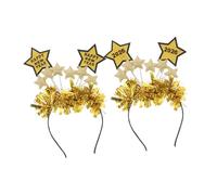 TOYZFRIENDY 2pcs Happy Year Headband with Glittery Star Boppers Festive Hairbands for Party Celebrations and Family Gatherings Comfortable Secure Fit Accessories