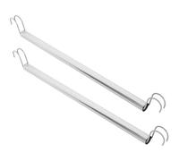 TOYZFRIENDY 2pcs Heavy Duty Stainless Steel Clothes Bar Mounted Drying Rack Space-saving Closet Rail for Efficient Airflow and Organized Clothing Storage