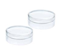 TOYZFRIENDY 2pcs High Borosilicate Glass Petri Dishes for School Cell Culture Scientific Experiments S Teaching Aids Stable Bottom Laboratory Use
