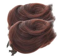 TOYZFRIENDY 2Pcs High-temperature Chignon Hair Claw Extensions Straight Messy Bun Hairpieces for Women Soft Smooth Fake Hair Buns for Daily Wear Wedding Party and Dance