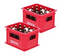 TOYZFRIENDY 2pcs Magnetic Beer Bottle Opener Red Creative Box Shaped Design Portable Party Accessory and Stylish for Home Bar Use