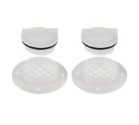 TOYZFRIENDY 2pcs Marine Yacht Water Outlet Valve - White Boat Deck Drain Plug with Anti-Backflow Function for Fish Hold and Floor Drainage