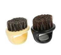 TOYZFRIENDY 2Pcs Men Beard Brush with Boar Bristles Ergonomic Handheld Broken Hair Cleaning Comb for Mustache Grooming Multi-functional Hair Removal Brush for Barber Shops and Home Use