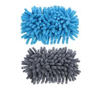 TOYZFRIENDY 2pcs Microfiber Whiteboard Eraser Double Sided Dry Erase Board Cleaner for Classroom and Office Soft Chenille Surface and Fluffy Side Chalk Eraser Hand Washable Ink and Dust